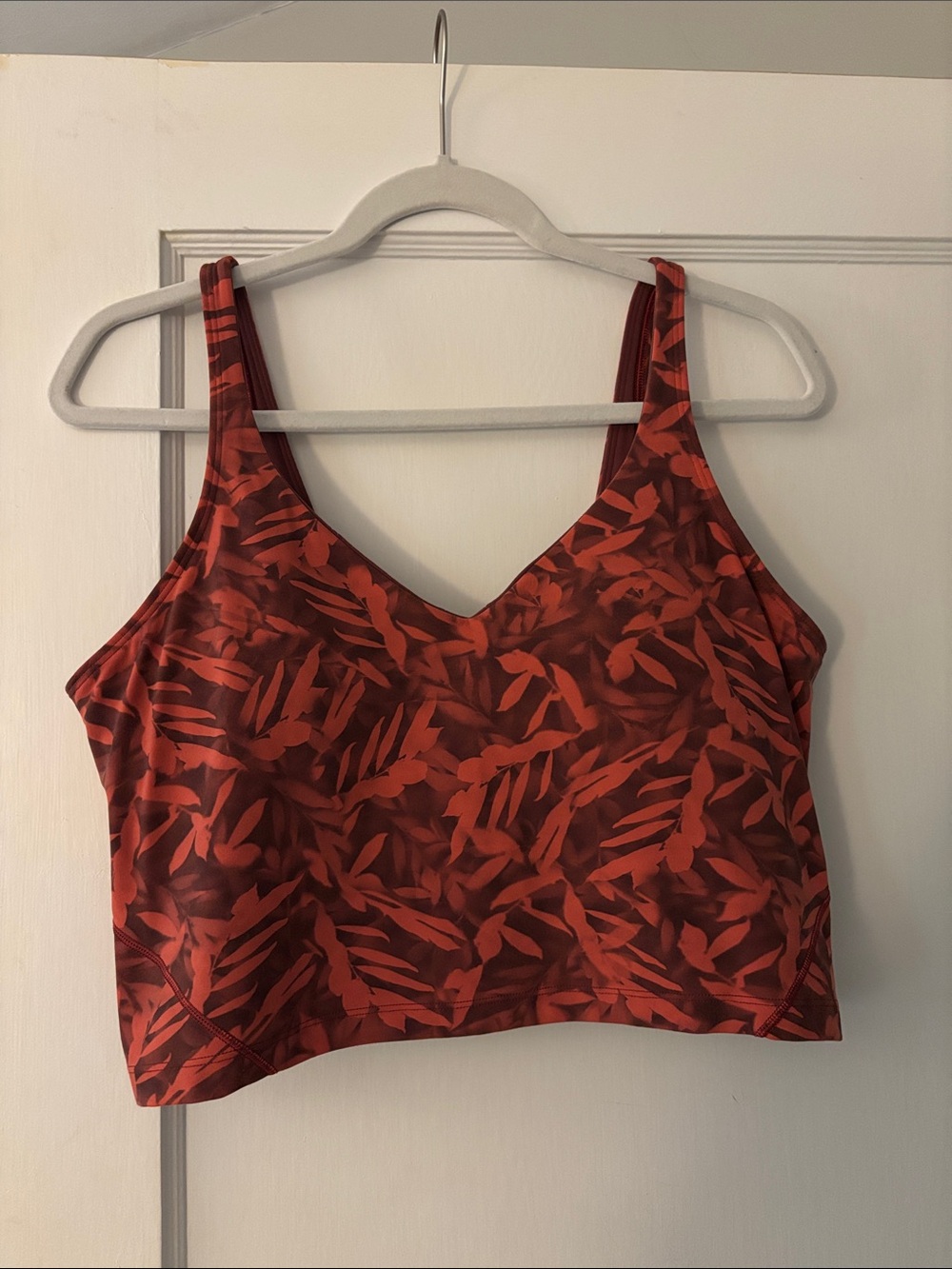 lululemon athletica Red Leaf Print Tank Top